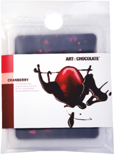 Art of Chocolate - Cranberry Edelbitter 70% Schokolade Tafel 120g