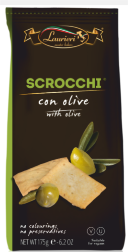 SCROCCHI con Olive Cracker mit Oliven Italien 175g